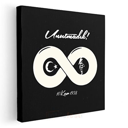 Unutmadık - Sonsuzluk Sembolü Tasarım Kanvas Tablo