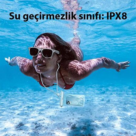 Baseus Tüm Telefonlara Uyumlu Universal Su Geçirmez Telefon Kılıfı Su Altı Çekim Kılıfı IPX8 Kılıf