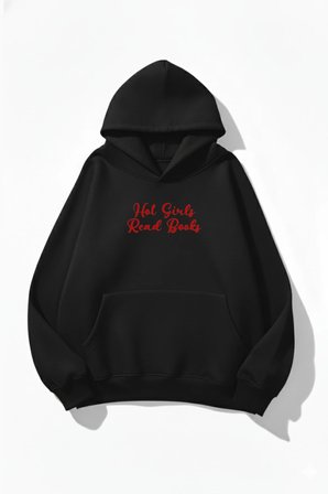 Unisex Yumuşak Dokulu Hot Girl Read Books Baskılı Tasarım Oversize 3 İplik Hoodie Sweatshirt