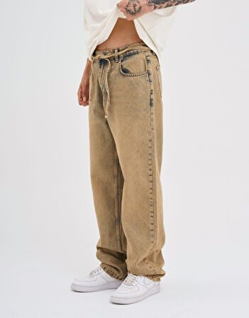 Premium Acid Wash Baggy Kot Pantolon
