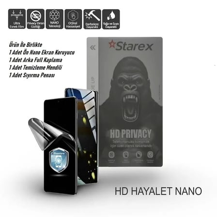 Nothing Phone 2A PLUA Uyumlu Nano Ekran Koruyucu HD HAYALET - Full Arka Kaplama 360 Koruma STAREX