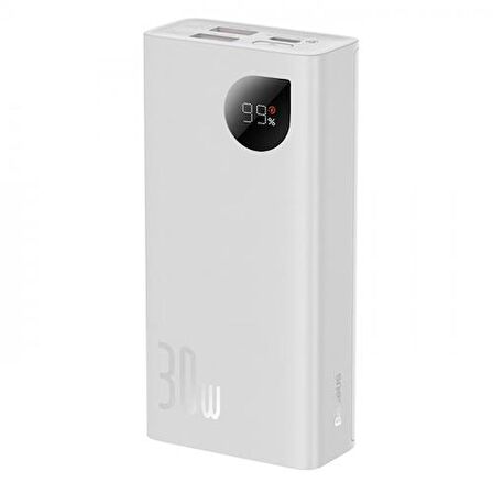 Baseus Super 30 W 10000 mAh Hızlı Şarj Powerbank Beyaz 