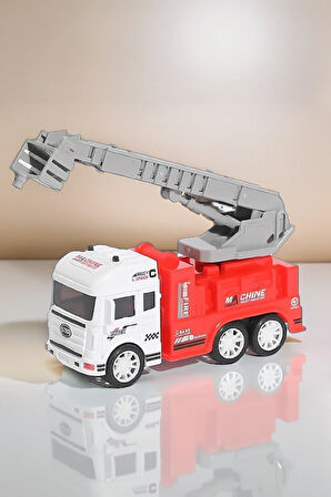 Eğitici Oyuncaklar Oyuncak İtfaiye Arabası 15cm Sürtmeli Araç Erkek Çocuk Oyuncakları