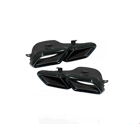 MERCEDES - ARKA EGZOZ UCU SET (SİYAH) YENİ C63 AMG 2019- - 