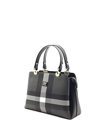 Silver Polo  Kadın  972-35877 SILVER POLO EL ÇANTASI M129 SİYAH-MAT SİYAH