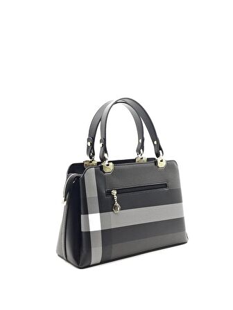 Silver Polo  Kadın  972-35877 SILVER POLO EL ÇANTASI M129 SİYAH-MAT SİYAH