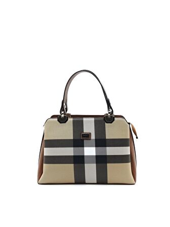 Silver Polo  Kadın  972-35878 SILVER POLO EL ÇANTASI M130 BEJ-MAT TABA