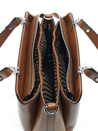 Silver Polo  Kadın  972-35878 SILVER POLO EL ÇANTASI M130 BEJ-MAT TABA