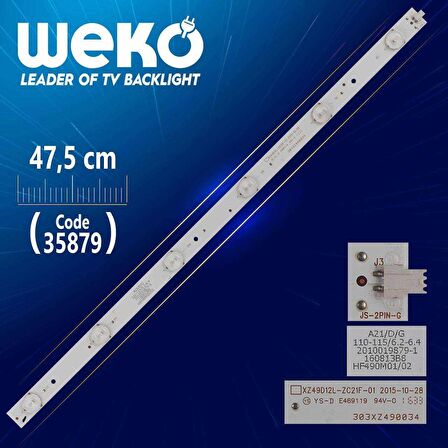 XZ49D12L-ZC21F-01 - 303XZ490034 - 6 LEDLİ 47.5 CM - (WK-1341)