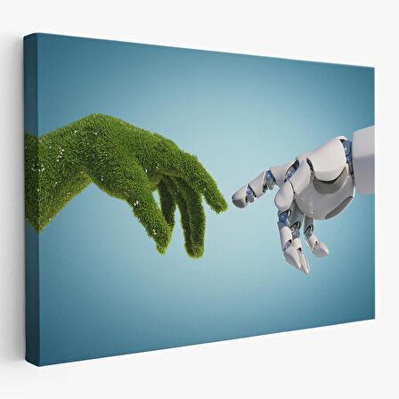 Doğa Ve Teknoloji Soyut Dekoratif Kanvas Duvar Tablosu-3588