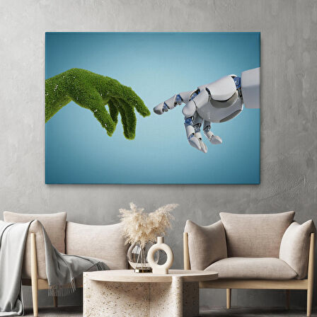 Doğa Ve Teknoloji Soyut Dekoratif Kanvas Duvar Tablosu-3588