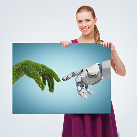 Doğa Ve Teknoloji Soyut Dekoratif Kanvas Duvar Tablosu-3588