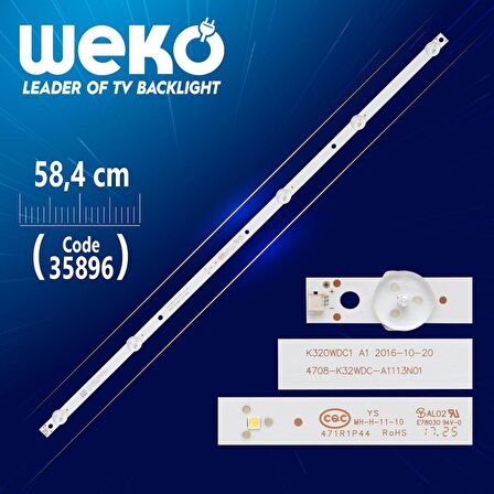 K320WDC1 A1 4708-K32WDC-A1113N01 - 6 LEDLİ  58.4 CM (WK-1358) 6V