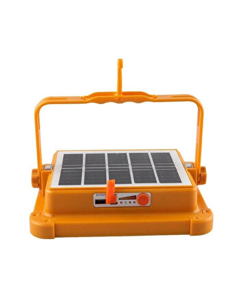 V-021 Solar Güneş Enerjili LED Taşınabilir Projektör 5 Farklı Işık Modu 200 Watt