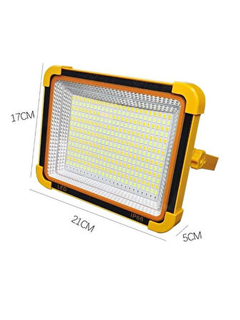 V-021 Solar Güneş Enerjili LED Taşınabilir Projektör 5 Farklı Işık Modu 200 Watt