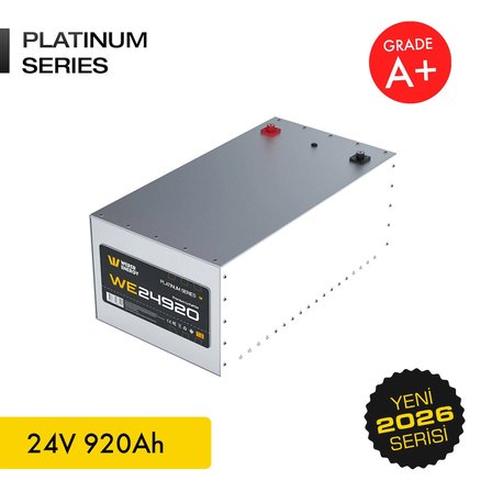 24V 920Ah LiFePO4 Platinum Series Bluetooth'lu Lityum Demir Fosfat Akü/Batarya