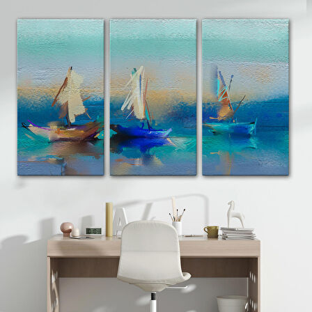 Soyut Modern Sanat Yağlıboya Görünüm Dekoratif Kanvas Duvar Tablosu-3589