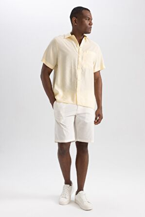 DeFacto Relax Fit Poplin Kısa Kollu Gömlek B3002AX23HSYL256