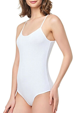 Kadın Siyah İp Askılı Çıtçıtlı Body 6lı