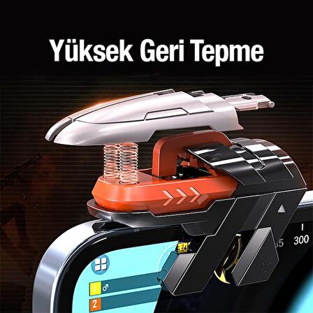 Coofbe 2 Adet Set Telefon Oyun Tetik Seti Mekanik 6 Parmak PUBG Joystick Tetik Tuşu Yüksek Hassasiyetli