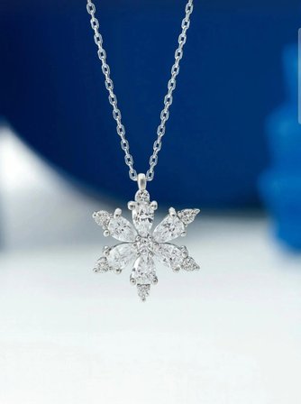 925 Ayar Gümüş Kamelya Çiçeği Kolye 