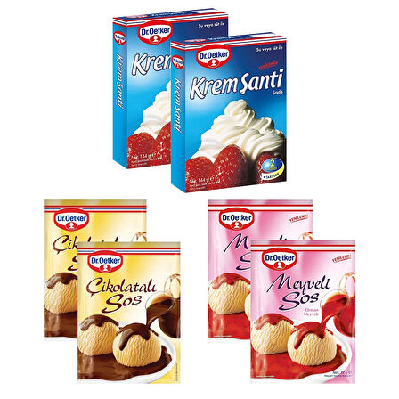 Dr. Oetker Krem Şanti ve Sos 6 lı Karma Paket