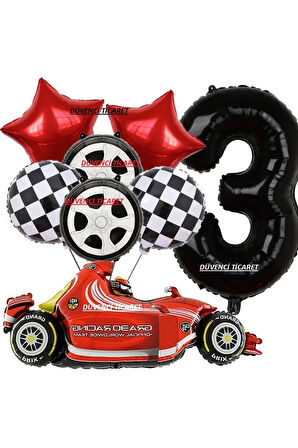 YARIŞ TEMALI DOĞUM GÜNÜ YAŞ BALON SETİ