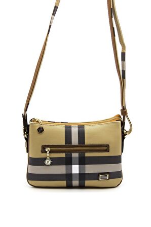 Silver Polo  Kadın  818-35960 SILVER POLO ÇAPRAZ ÇANTA MK130 BEJ-MAT TABA