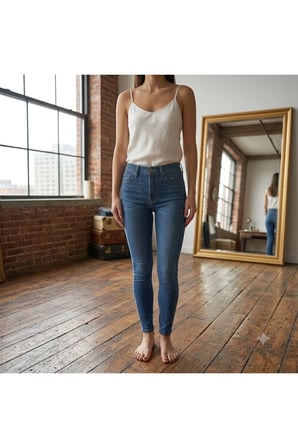 esnek kumaş Mile High Super Skinny Jean Pantolon-0235 Lacivert / 26/30