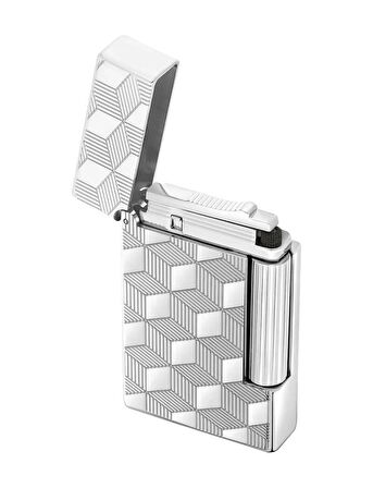 S.T. Dupont Initial Guilloche Çakmak Gümüş 20840