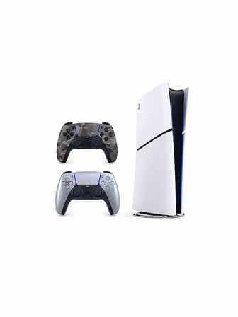 Sony Playstation 5 Slim Digital 825 GB Kamuflaj + Gümüş Kol (İthalatçı Garantili)