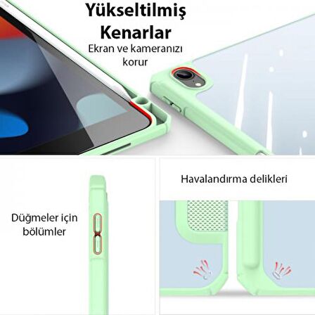 Coofbe Manyetik Kapaklı Kalem Yerli Standlı iPad 10.2 2022 Kılıf Şeffaf Arka Kapaklı iPad 10.2 Tablet Kılıf
