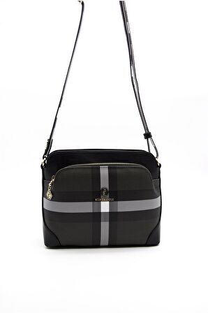 Silver Polo  Kadın  364-35984 SILVER POLO ÇAPRAZ ÇANTA MK129 SİYAH-MAT SİYAH