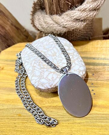 1. Sınıf Çelik Büyük Dogtag Asker Künyesi Kolye 60 cm(3 Seçenekli)
