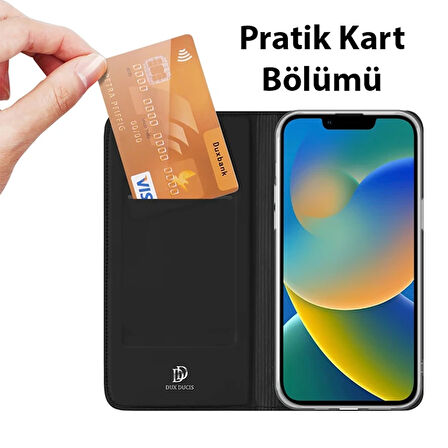 Dux Ducis iPhone 14 Plus 6.7 Kılıf Skin Pro Series Flip Cover Kapaklı Kılıf