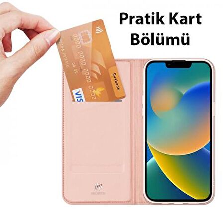 Coofbe Kapaklı Cüzdanlı Kart Bölmeli Standlı iPhone 14 Pro Kılıf Pu Deri iPhone 14 Pro Kapaklı Kılıf