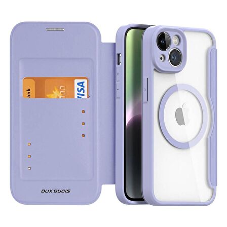 Coofbe Kart Bölmeli Cüzdanlı Manyetik Magsafe Uyumlu iPhone 14 Kılıf İphone 14 Cüzdan Kartlık Kılıf