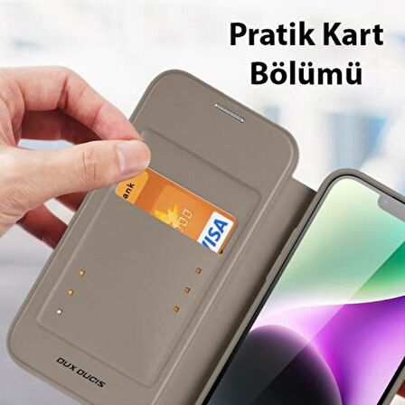 Coofbe Kart Bölmeli Cüzdanlı Manyetik Magsafe Uyumlu iPhone 14 Kılıf İphone 14 Cüzdan Kartlık Kılıf