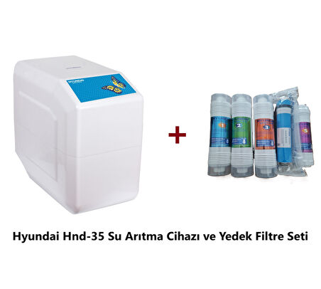 Hyundai Kapalı Kasa Hnd-35 Pompalı Motorlu Su Arıtma Cihazı Orjinal 5 li Yedek Filtre Setiyle Beraber Ekonomik Paket 