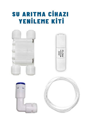 Su Arıtma Cihazı Yenileme Kiti Shut Off - 300cc Flow - Check Valf - Hortum Quick