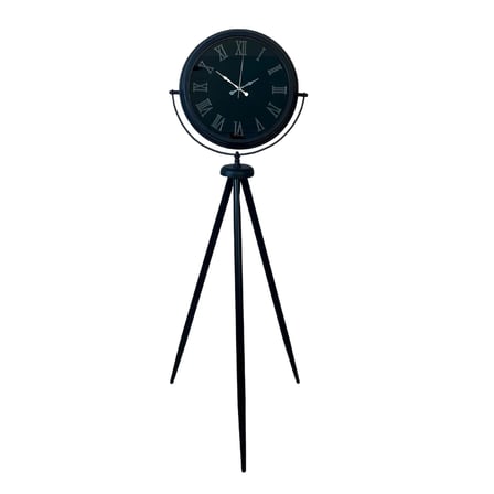 Siyah Roma Aynalı Tripod 150 x 45 Cm Ayaklı Saat iegxx