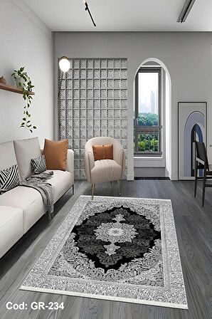 Pamuk Dokuma Taban Kaymaz Yıkanabilir Klasik Desenli  Salon Halısı Mutfak Halısı Koridor Halısı