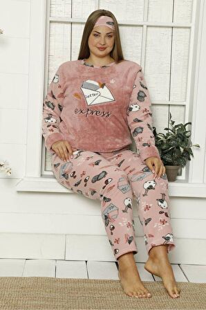 Welsoft Polar Büyük Beden Pijama Takımı 35F-1841