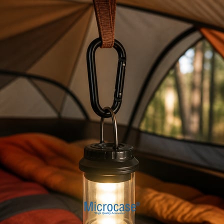 Microcase Profesyonel Karabin 5.7 cm Siyah Alüminyum Taktik Dağcılık Anahtarlık Askısı Çanta Klipsi Kancası 3 Adet - AL5887