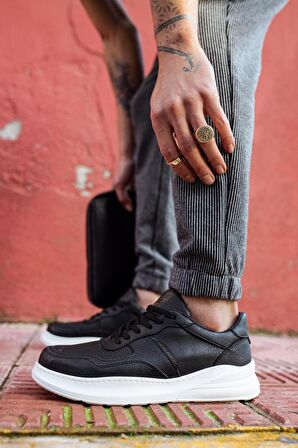 Knack Günlük Ayakkabı 707 Siyah (Beyaz Taban)