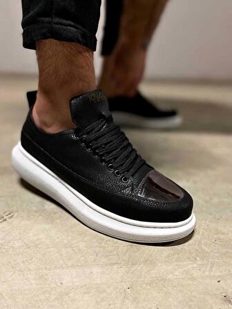 Knack Sneakers Ayakkabı 813 Siyah (Beyaz Taban)