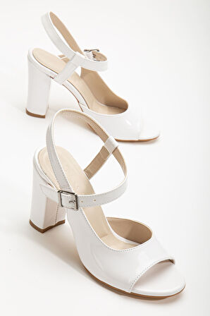 Lovisa Topuklu Beyaz Rugan Kadın Ayakkabı