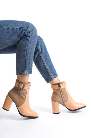 281  Kalın Topuklu Topuklu Bot VIZON