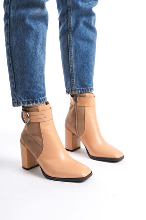 281  Kalın Topuklu Topuklu Bot VIZON