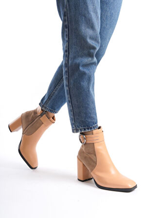 281  Kalın Topuklu Topuklu Bot VIZON